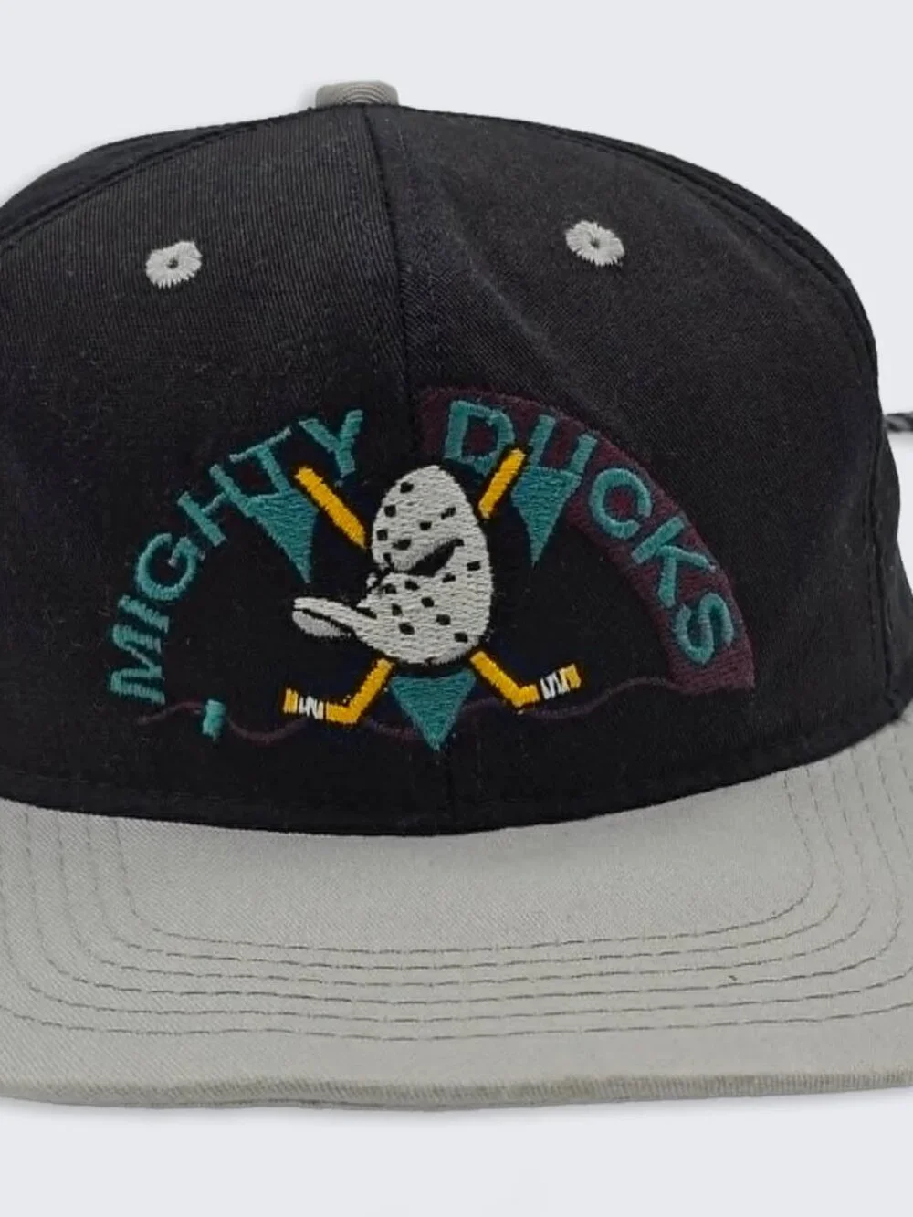 Anaheim Mighty Ducks Vintage 90s Cord Back #1 Apparel Hat NHL Hockey Cap
